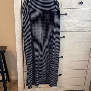 Striped Black and White Maxi Skirt